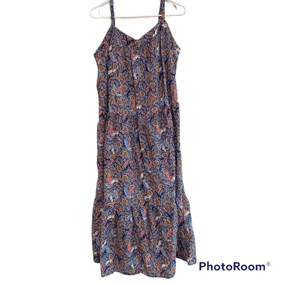 Women's Sleeveless Tiered A-Line Dress Knox Rose Blue Size 2X - Picture 6 of 10